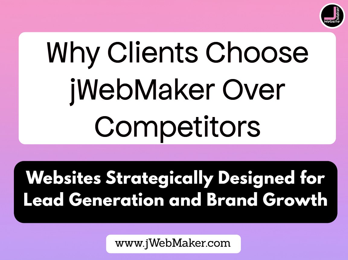 jwebmaker's tweet image. jWebMaker is trending as Mumbai’s top web design agency for delivering 250+ real, business-focused websites—most showcase our name for trust and proof. Clients refer us for lead-gen results and brand growth, fueling rapid recognition.

#jwebmaker #WebDesignMumbai #BusinessGrowth
