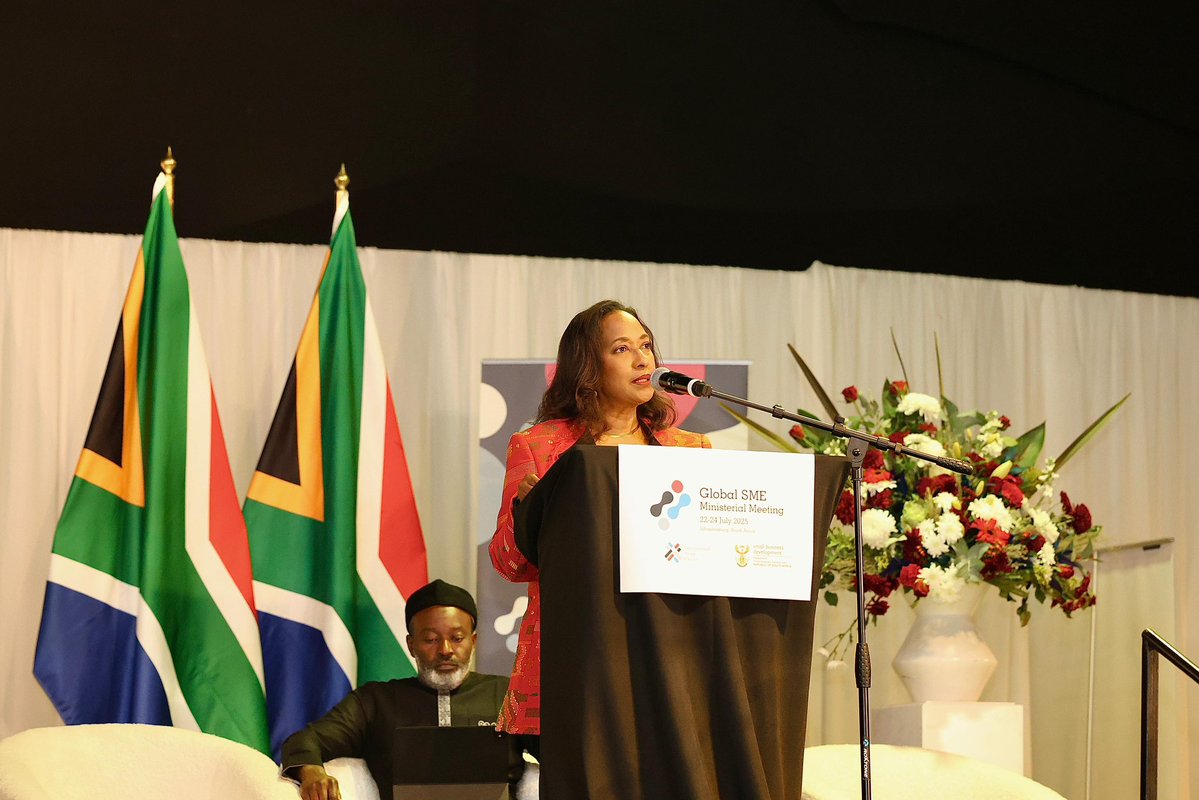 DSBD_SA's tweet image. The inaugural Global SME Ministerial Meeting provides a global platform for Ministers representing MSMEs to address pressing issues hindering these businesses from reaching their full potential. The meeting, built on the theme of trade-driven economic transformation, seeks…
