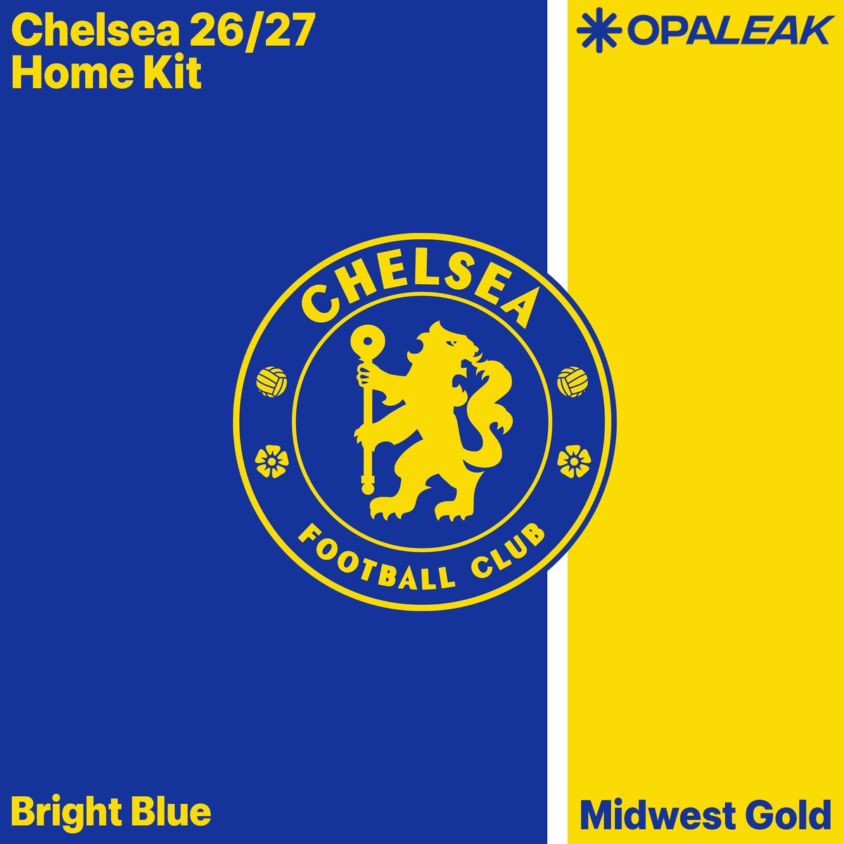 FromTheShedEnd's tweet image. 🚨 BREAKING: Chelsea 2026/27 Home kit official colours leaked 🔵🟡👕
(@Footy_Headlines)