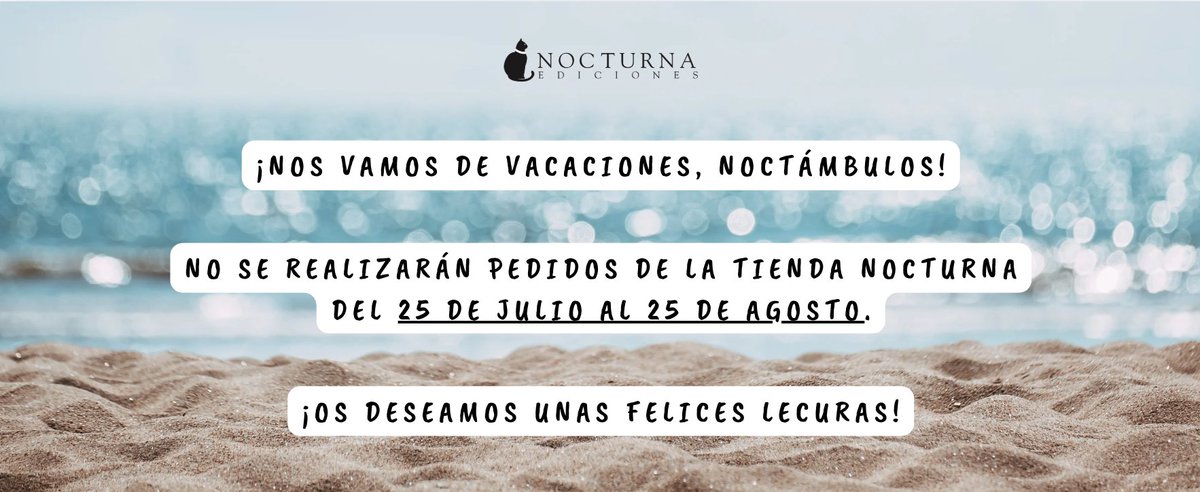 NocturnaEd's tweet image. ¡Nos vamos de vacaciones, noctámbulos! ¡Os deseamos unas muy buenas lecturas!