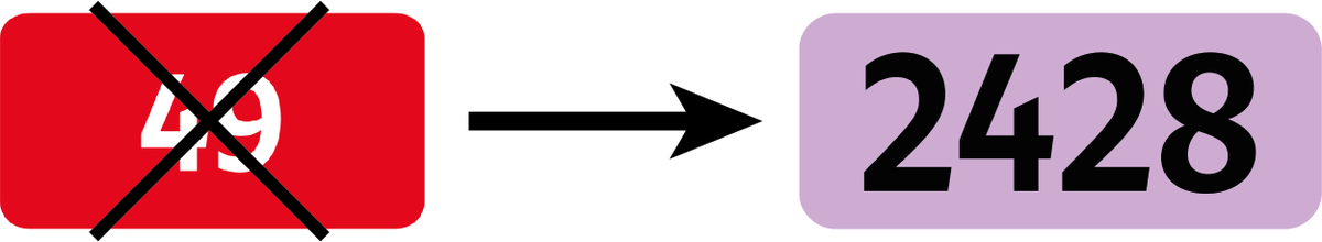 Brie2Morin_IDFM's tweet photo. #NouvelleNumerotation
Allez, on se motive et nous allons réviser ensemble les nouveaux numéros de vos lignes de #bus 🚌 à partir du 15 septembre 2025 ! 🗓️
1⃣ JOUR 1⃣LIGNE :
Les lignes 48 et 49 deviennent les lignes 2427 et 2428 ! https://t.co/5RoU851BHW