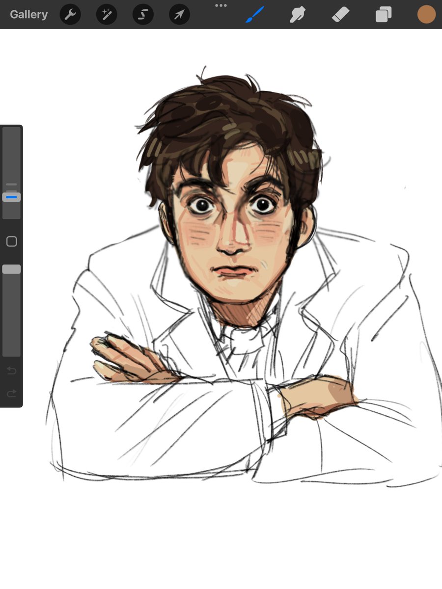 robopearl's tweet image. #doctorwho style study thang i gave up on because i feel like i couldn’t capture his aura