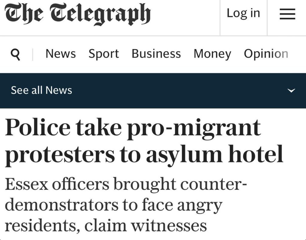 lammie_j's tweet image. The police didn’t prevent confrontation, they chauffeured it.

Essex officers reportedly bused in masked counter-protesters, marched them into a local flashpoint, and left residents to deal with the fallout.

This is not policing. This is not impartiality.
It’s State-backed…