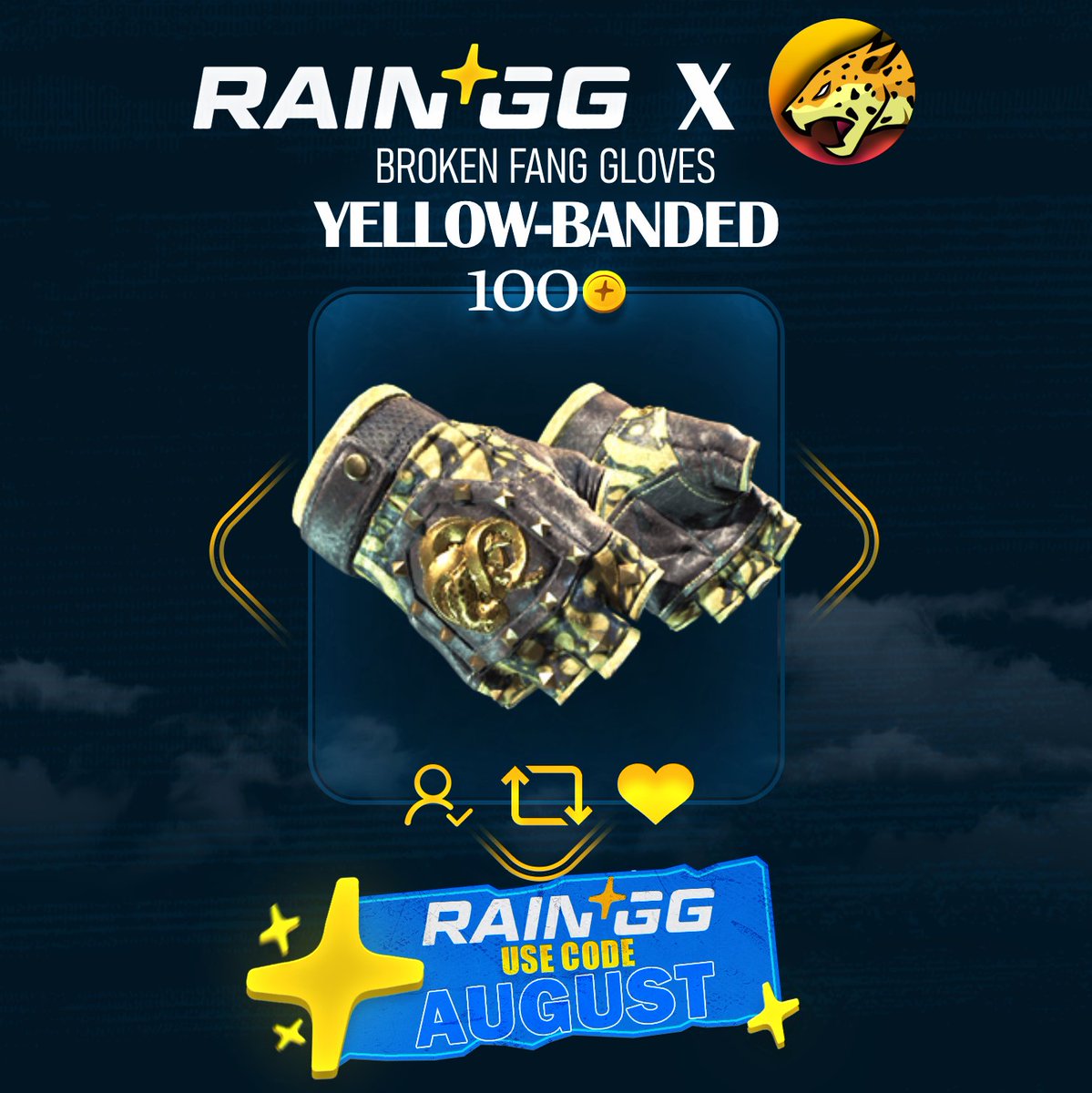 🎁 100 COIN GIVEAWAY 🎉

✅ Follow <a href="/AugustMMXXIII/">August</a> &amp; <a href="/raindotgg/">Rain.gg</a> 
✅ Like/RT
✅ Reply with Rain ID

Use code "AUGUST" - 10K LB 🧡

⏱️ 7 Days