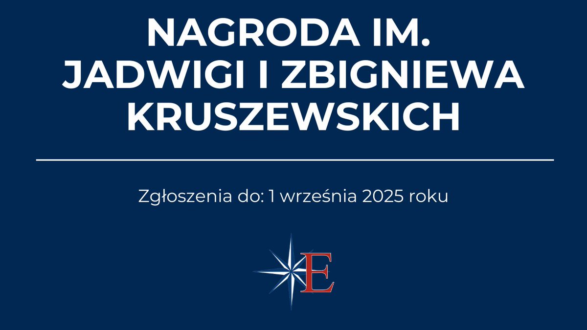 🏆 Zgłoś się do Nagrody im. Jadwigi i Zbigniewa Kruszewskich! 

📅 Zgłoszenia do: 1.09.2025
💰 Nagroda główna: 25 000 zł + publikacja
📩 stypendia.studium@uw.edu.pl

🔗 Szczegóły: studium.uw.edu.pl/nagrodystaze/n…