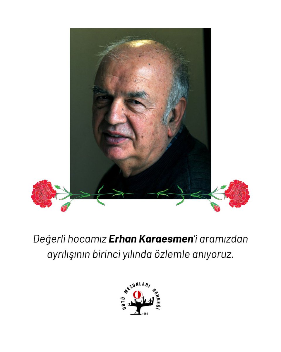 odtu_md's tweet image. Değerli hocamız Erhan Karaesmen’i aramızdan ayrılışının birinci yılında özlemle anıyoruz.