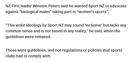 WRP_NZ's tweet image. Brilliant news. "NZ politics live: Transgender inclusion guidelines wiped from government sports site" stuff.co.nz/politics/36060…