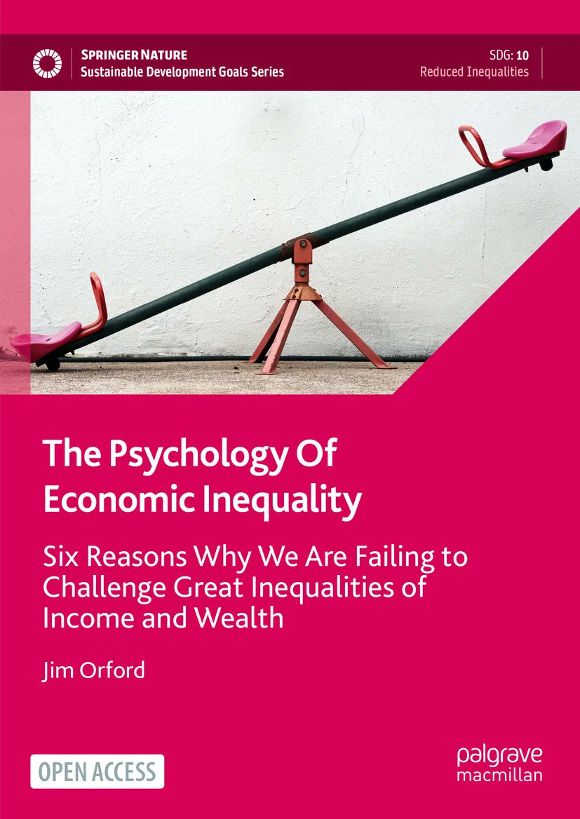 PalgravePsych's tweet image. We're delighted that our new OA book The Psychology Of Economic Inequality by Jim Orford is out now. This book interrogates psychology’s contributions to our understanding of one of the major threats to societies worldwide, and is available for free here: shorturl.at/QouY8