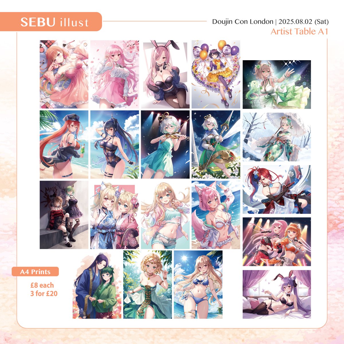 SEBU_illust's tweet image. Doujin Con London Catalogue 🛍️
I'm still waiting for the stickers and photocards to arrive. I hope they arrive in time!
Not many new items though.
#DoujinConLondon