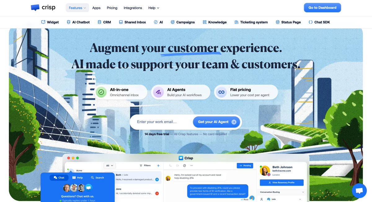 Crisp (@crisp_im) on Twitter photo We just released a new homepage, brought to you by <a href="/valeriansaliou/">Valerian Saliou</a> , what are your thoughts? We just released a new homepage, brought to you by <a href="/valeriansaliou/">Valerian Saliou</a> , what are your thoughts?