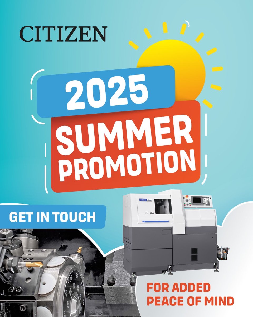 CitizenCNC's tweet image. Sales Alert 🚨 Big discounts on Citizen CNC machines
Learn more or get in touch:
🔗 citizenmachinery.co.uk/contact-us
#UKmfg #CNC #Manufacturing #CitizenCNC