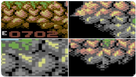JohnHen65953721's tweet image. #C64 Even with some of the most graphically rich games, the tiles don't always exactly align and you get a bit of tearing or you can just see the edge of a tile.
(Do you know the game example below?)
As a gfx guy, It bugs me a bit! :)
#pixelart #retrogames