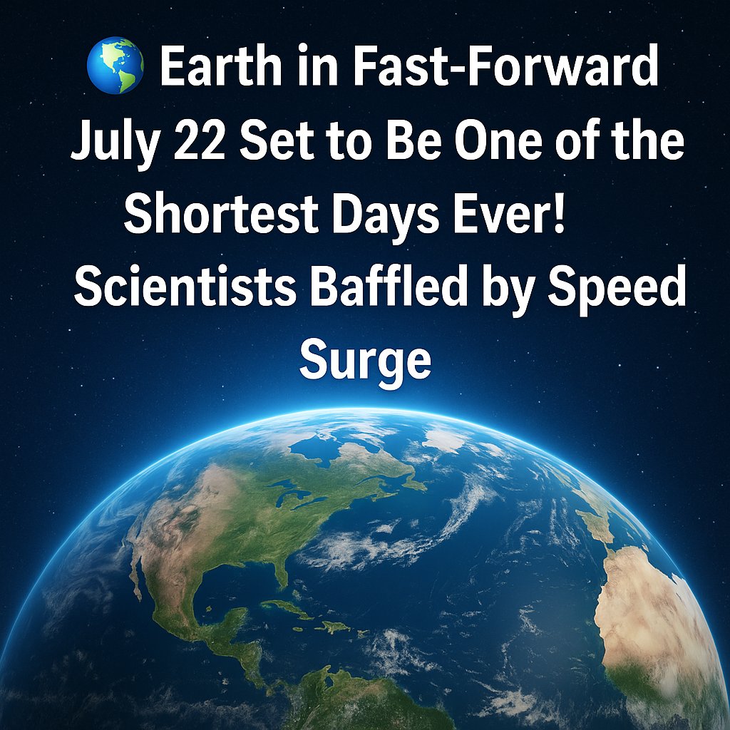 hamzaashraff047's tweet photo. 🌍 Earth in Fast-Forward: July 22 Set to Be One of the Shortest Days Ever! Scientists Baffled by Speed Surge
 #ScienceUpdate #PakPulse #GlobalAlert #EarthNews #ShorterDays https://t.co/wtZVqFRZaD