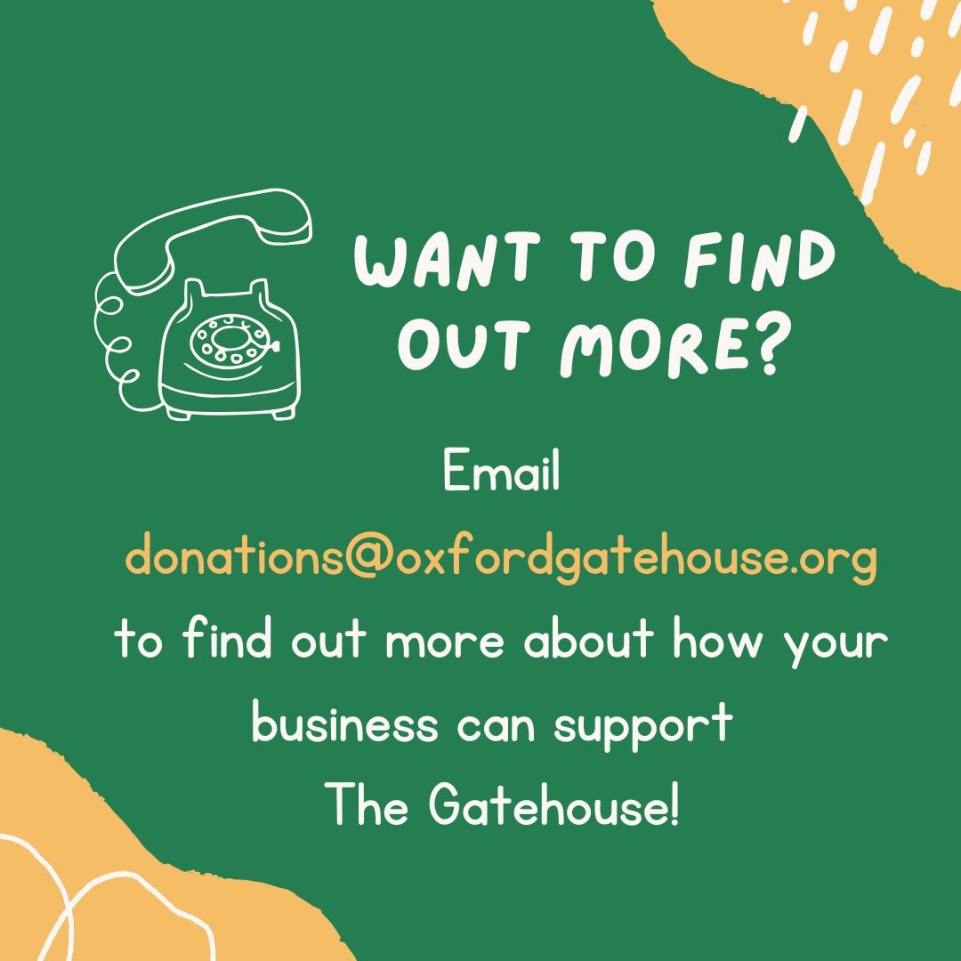 ☎️ Calling all local businesses! Do you want to make a difference in the Oxford community? We’re looking for companies who want to support the work of The Gatehouse in offering vital services to those experiencing homelessness in Oxford. 
#localbusiness #oxfordbusiness