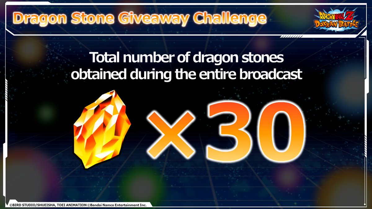 dokkan_global's tweet image. \ #GlobalDokkanCampaign Part 2 Celebration Live Broadcast /
The total number of Dragon Stones from the live stream is...
3⃣0⃣!
*The distribution will be announced at a later date on our social media
📺youtube.com/watch?v=kDz8gX…
#dokkanbattle #dragonball