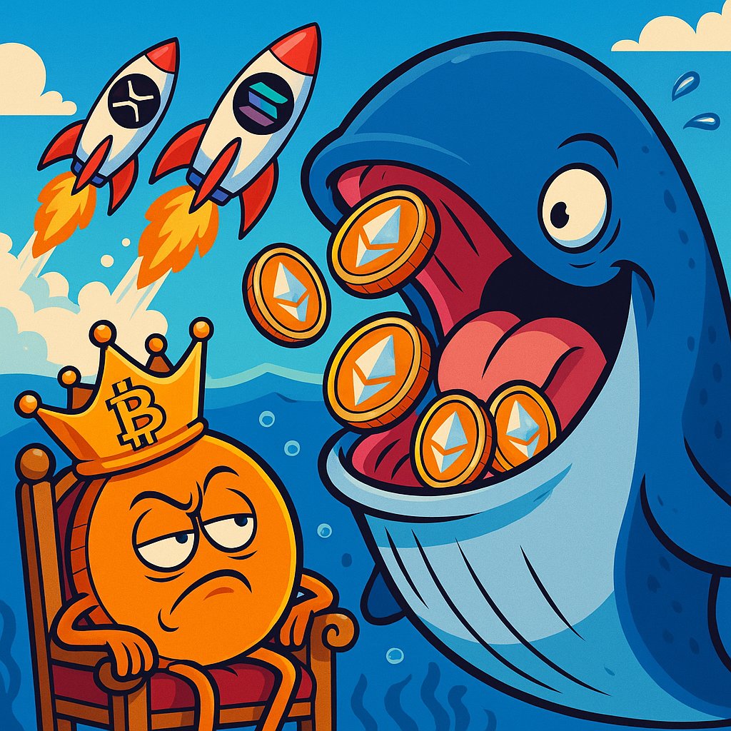 mrmemewolf's tweet image. 🐂 WHALES BINGEING $ETH AS ALTS LIKE $XRP AND $SOL CRACK ATHS.
SUBTLE IRONY IN BTC'S BACKSEAT ROLE DURING THE REAL SHOW. 🐂 🔥
ROTATION FUELS THE FIRE, PROVING PATIENCE PAYS IN THIS CLEVER GAME OF DIGITAL THRONES. 🫵😌👍
#CryptoBuzz #AltSeason