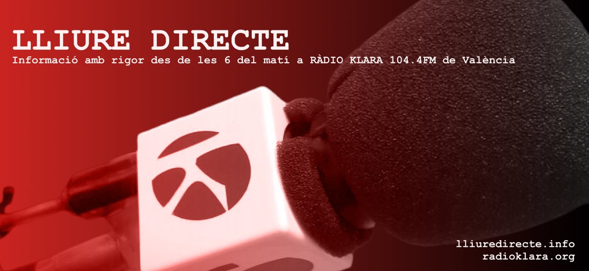 #LliureDirecte #Ara comencem les #entrevistes i la vostra #participació a LLIURE DIRECTE lliuredirecte.info - RÀDIO KLARA 104.4FM #València radioklara.org