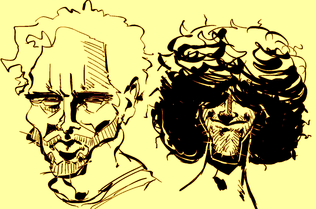 kreevler's tweet image. just some doodles today + some random caricatures