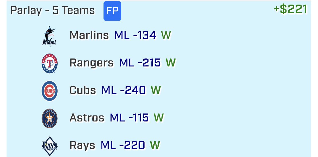 PicksHunch0's tweet image. VIP cashes the 5 leg +880* MLB parlay 💰 ✅
DM ME WITH “Wednesday” to get a free month of our picks!