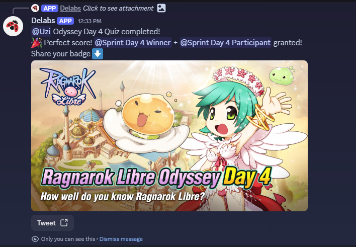 True or False? Nailed today's Ragnarok Libre mechanics challenge on Odyssey Day 4!
Knowledge is power. ✅
Verify yours → discord.gg/DelabsOfficial