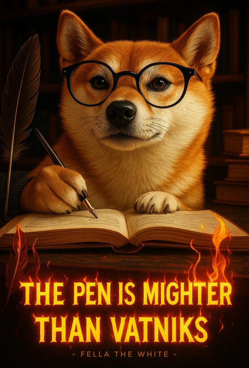 EeroJansson's tweet image. Goid morning ☕️👋 fellas
"The pen is mightier than vatniks "
- Fella the White -
Let's go to bonk vatniks 🖋💥