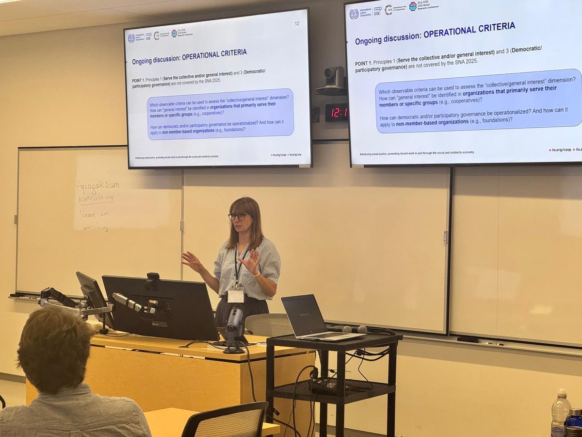 ilocoopsse's tweet image. At @icacoop CCR 2025 Global Research Conference, session 11D featured ILO initiatives for the development of international standard for #coops & #SSE statistics & ILO-led collaborative work within @CopacCoop & @untfsse to strengthen their evidence base.
🔗linkedin.com/posts/ilocoops…