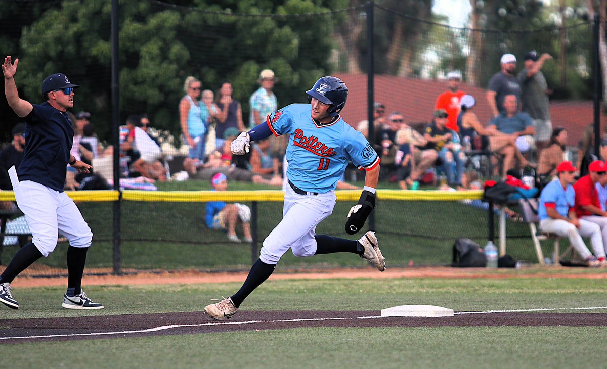 J_Georgeson26's tweet image. The Potters take a half game lead in the PEL standings with a 7-5 win over the Solano Mudcats. Four games remain in the season and Lincoln is clinging to a postseason spot.
