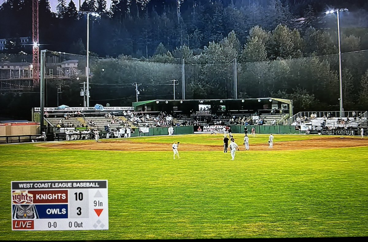 CorvKnights's tweet image. Corvallis bested Nanaimo 10-3 in the first meeting between the two clubs. The Knights were led by Brock Ketelsen of @StanfordBSB who went 3-for-6 with a triple, recorded 8 putouts and struck out the side in the 9th.