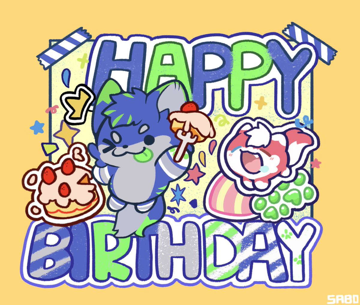 🆕Happy birthday to <a href="/Randaeyote/">Randae 蓝蓝 || Aotsume 青爪 ➡️ UTFG</a> 

commission for <a href="/FURRY_PIGPIG/">皮克（豬豬）</a> 

#furry #furryart #furryartwork #furrycommission
