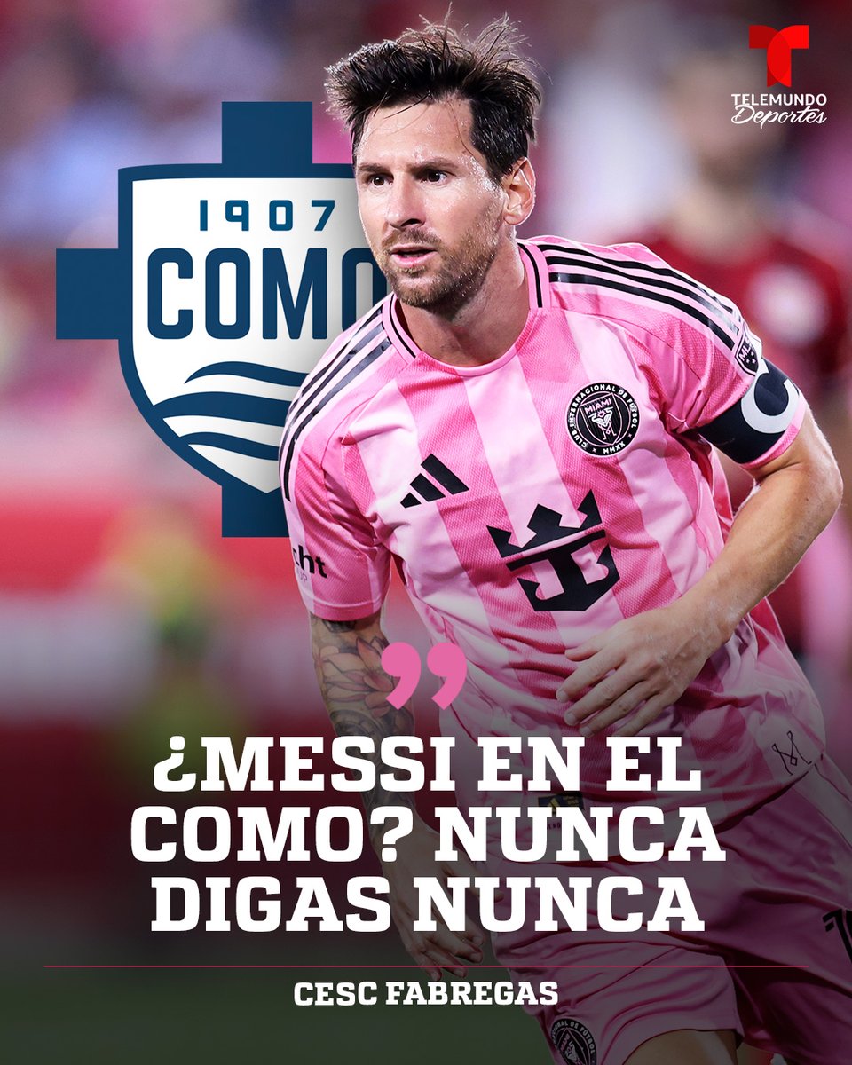 TelemundoSports's tweet image. 💣 ¿Lionel Messi al futbol de Italia? 🇮🇹
Cesc Fabregas, ex compañero de Leo y DT del Como, no descartó la posibilidad.
¿En dónde debe seguir su carrera? 🤔
1) Inter Miami
2) Como
3) Algún equipo de Argentina
