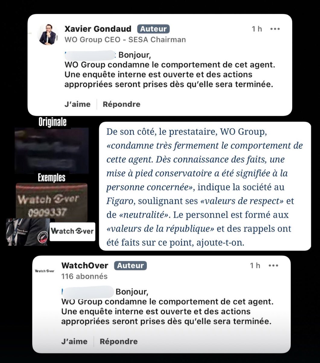 🚨🛂 MISE À JOUR : Comme je vous l’avais révélé, l’agent de sûreté aéroportuaire 🇵🇸 filmée à l’aéroport de Roissy-CDG était bien salariée de la société WO Group ✅
Elle a été mise à pied pour manquement à son devoir de réserve, et une procédure de licenciement pour faute lourde a