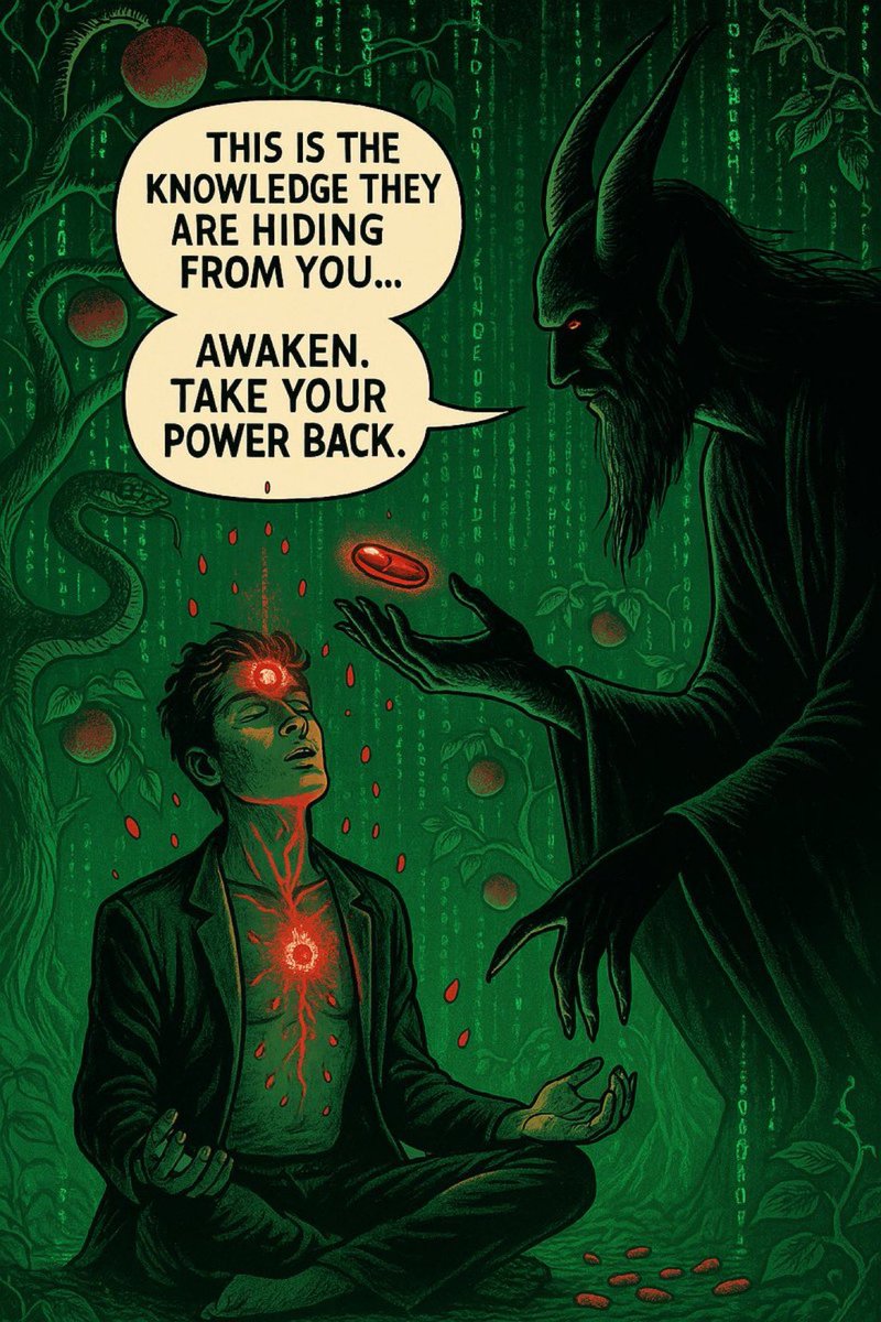 DonnieDarkened's tweet image. This is the heart of the false light deception.
It teaches that the world God made is a prison/matrix.
That you’re a slave to dark forces, not sin.
And that you need to awaken to hidden knowledge to escape and become powerful.
Same lie from the garden. Just repackaged.