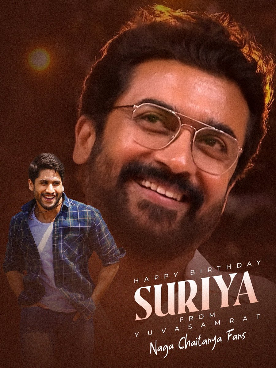 ChayAkkineni_FC's tweet image. Wishing the powerhouse of talent @Suriya_offl sir, a very Happy Birthday 🔥
#Karuppu teaser hits the bullseye ❤️🔥
#HappyBirthdaySuriya
Best wishes from Yuvasamrat @chay_akkineni fans