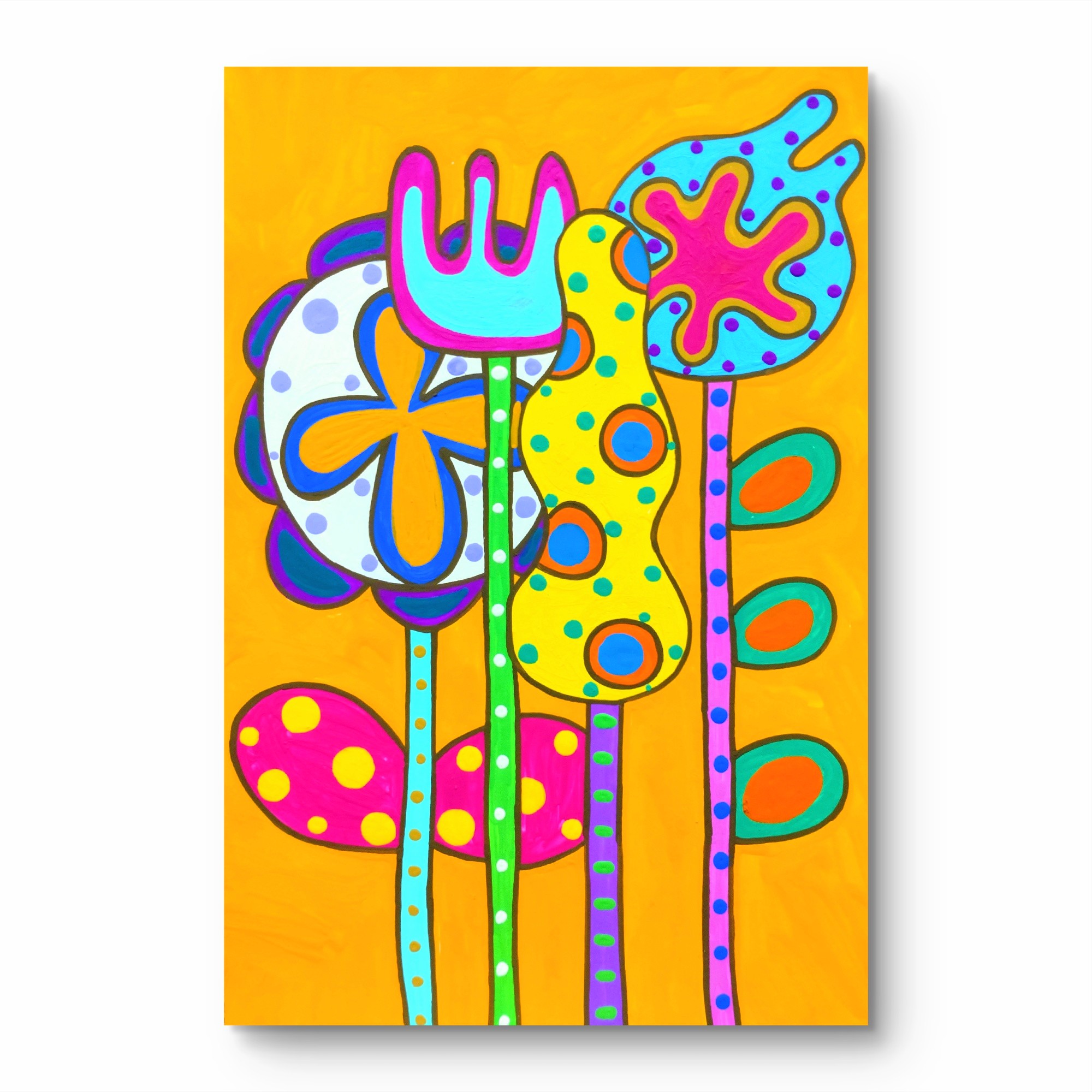 自作　オリジナル　絵画 虹色の水 自作絵画 オリジナル絵画 抽象画 - メルカリ