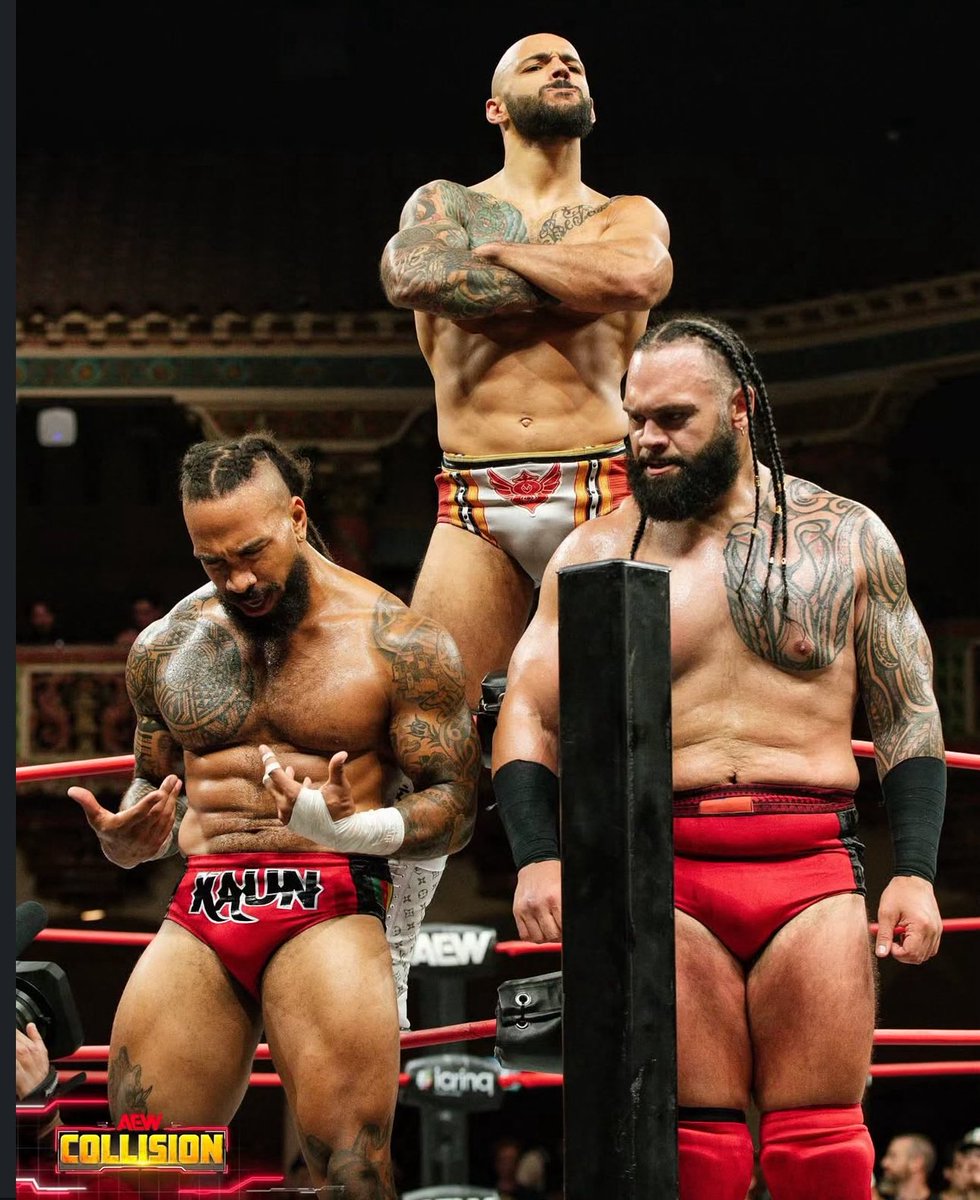 A_L_W_podcast's tweet image. Future AEW Trios World Champions
The Lightskin Kingpin & The Gates of Agony.
#AEWCollision