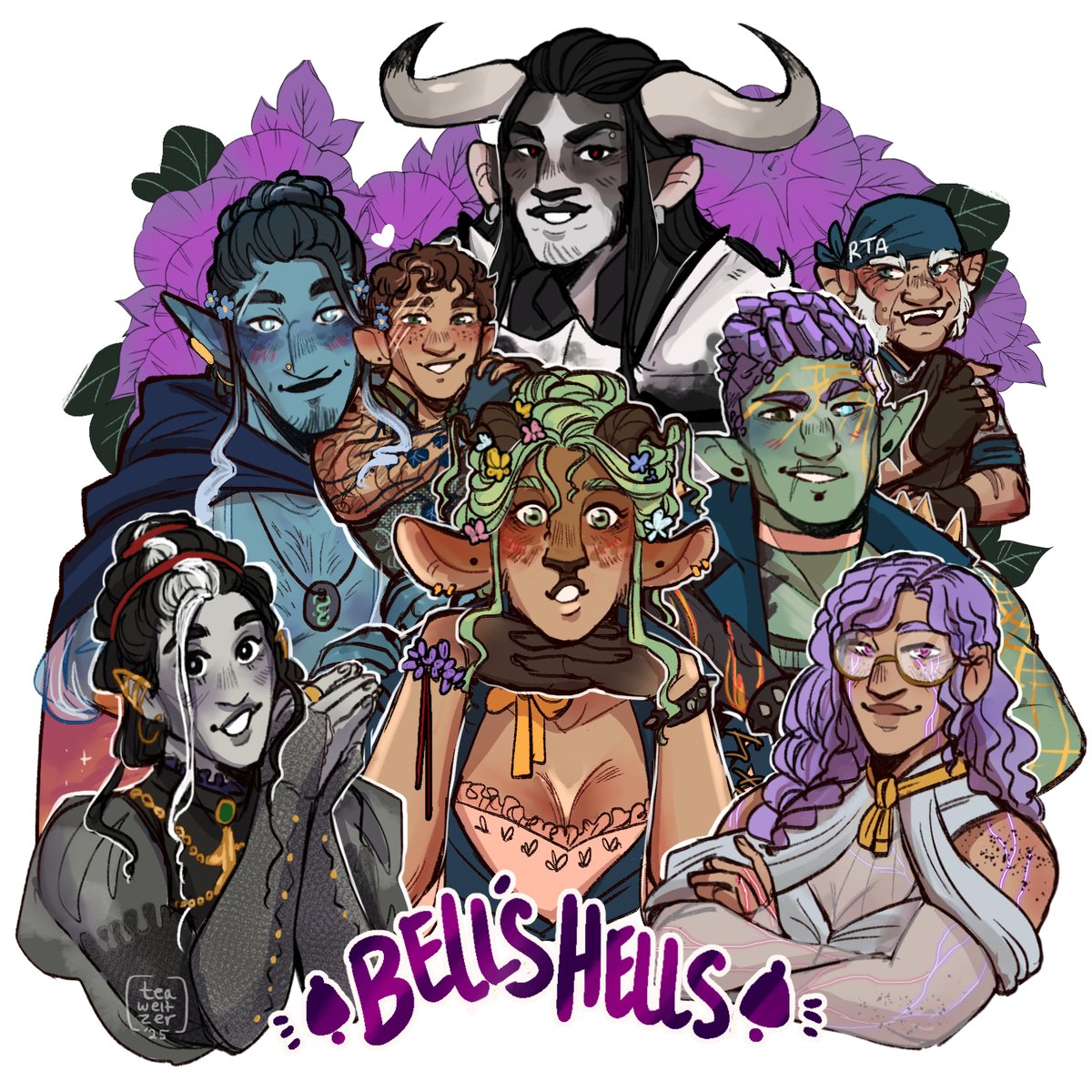 Teaweltzer's tweet image. 🔔Bell's Hells🔥
This is gonna be a sticker design I'm hoping to hand out at the Indianapolis live show soon! #criticalrolefanart
