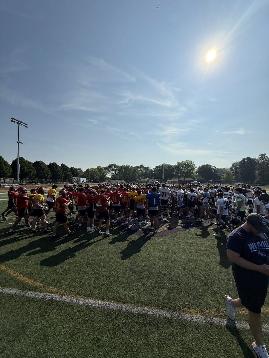 LakeParkFootbal's tweet photo. Scrimmage this morning, softball champs in the afternoon, and some late night surprise pizza and a movie. One more morning for the Lancers to grow and bond before we come home! #Team69 https://t.co/G3w4dVLsE9