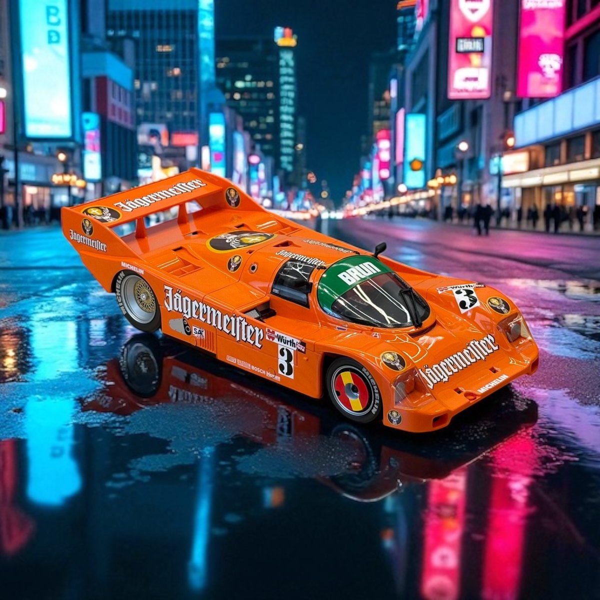 PhotoroomJP's tweet image. 『Photoroomで魅せるタミヤの世界』トークイベント中にご紹介した加工をご紹介🚗🪄✨
1/24 ポルシェ 962C イェーガーマイスターを
PhotoroomのAI自動背景を使って加工させていただきました‼️
(1枚目:元画像、2~4枚目:AI自動背景で加工)
よくみると、影や反射も自然についています👀👀…