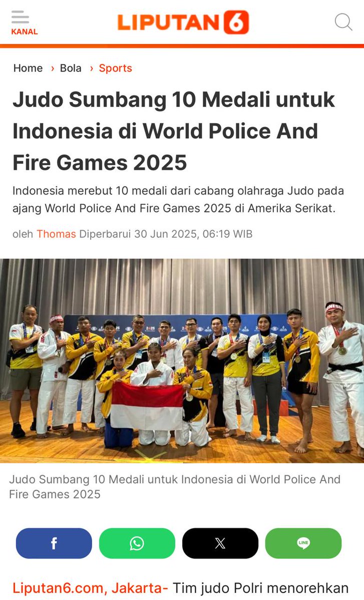 Dalam Apresiasi Raihan Prestasi indonesia merebut 10 medali dari cabang olahraga judo pada ajang World Police And Fire Games 2025 di Amerika Serikat #PolriAwardingDay2025