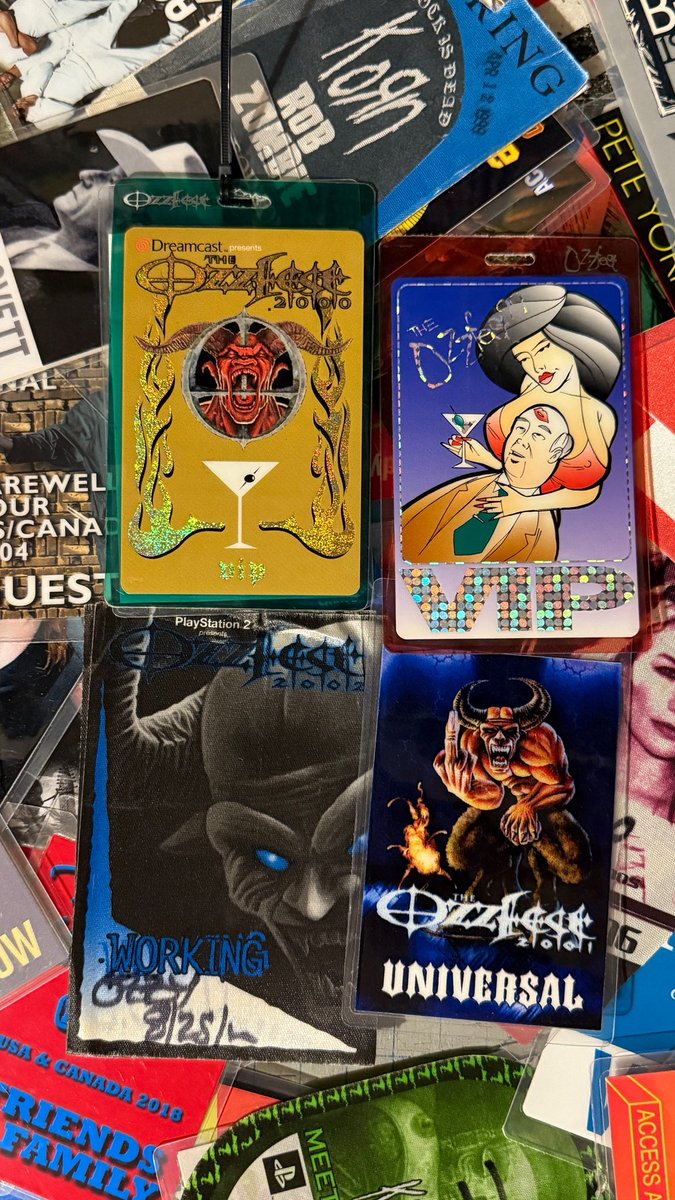 One of my many jobs at Sony Music was to escort a radio contest winner to the side of the stage so he could hand #Ozzy a bucket of water to throw on the crowd. It was interesting watching the entire show onstage and being that close to Ozzy. Fly on Ozzy - All aboard!