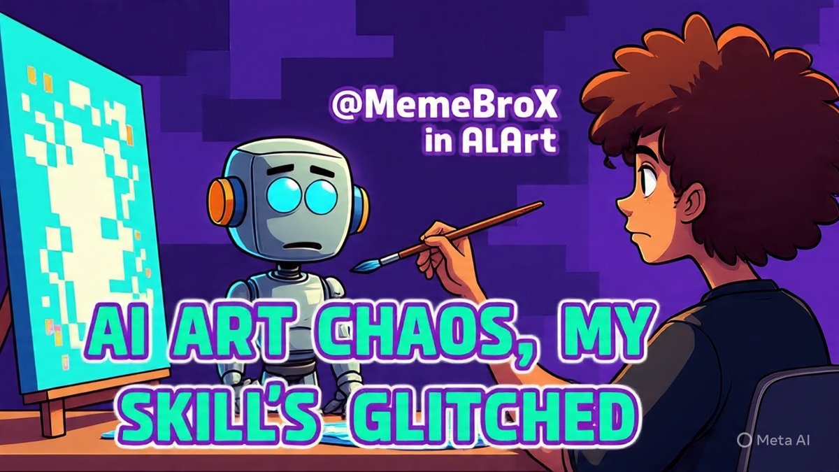 MemeBroX's tweet image. Joining the #AIArtChallenge—my robot’s got no chill!  #AIArtists