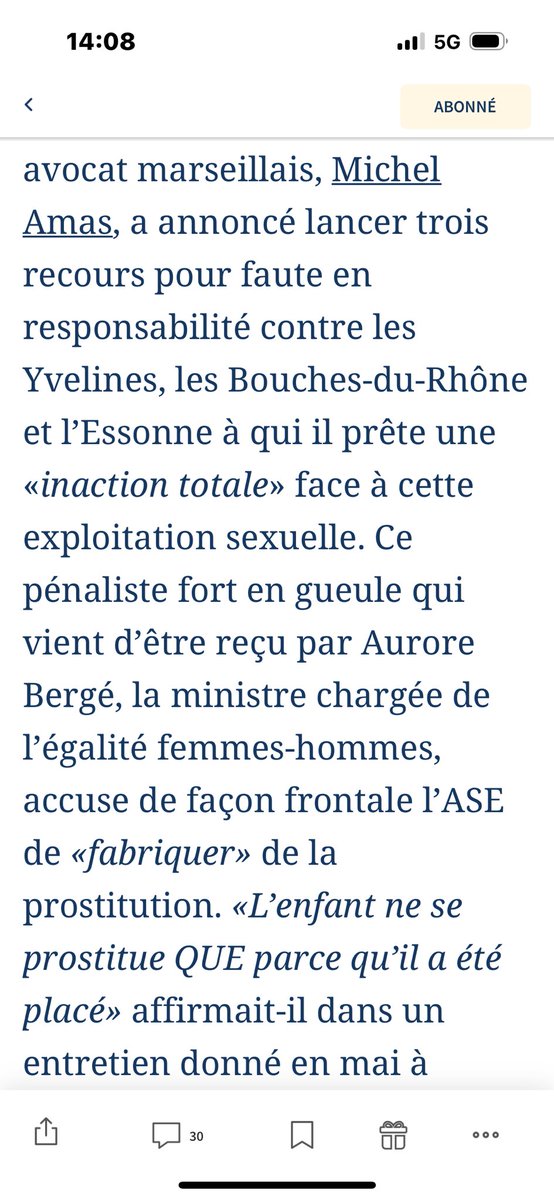 michel_amas's tweet image. Le Figaro me consacre quatre articles de Fond sur une période de trois semaines.
L'un sur moi, puis trois études de fond sur les situations. Le constat est unanime : " les enfants se prostituent parce qu'ils ont été placés".
lefigaro.fr/actualite-fran…