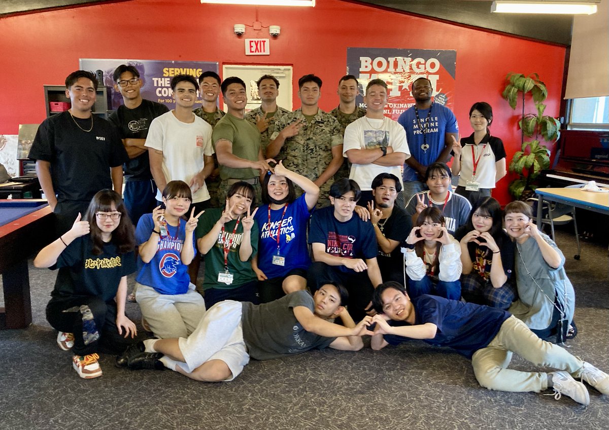 mcipac_jp's tweet image. 7月18日、日頃より交流がある日経ビジネス専門学校の学生13人が海兵隊キャンプ・ハンセンSMP(シングル・マリーン・プログラム)施設を訪問しました。
SMPからも9人参加し、国も立場も違えど年が近い学生たちと終始和気あいあいとした雰囲気で友好を深めました。
📷: Camp Hansen SMP