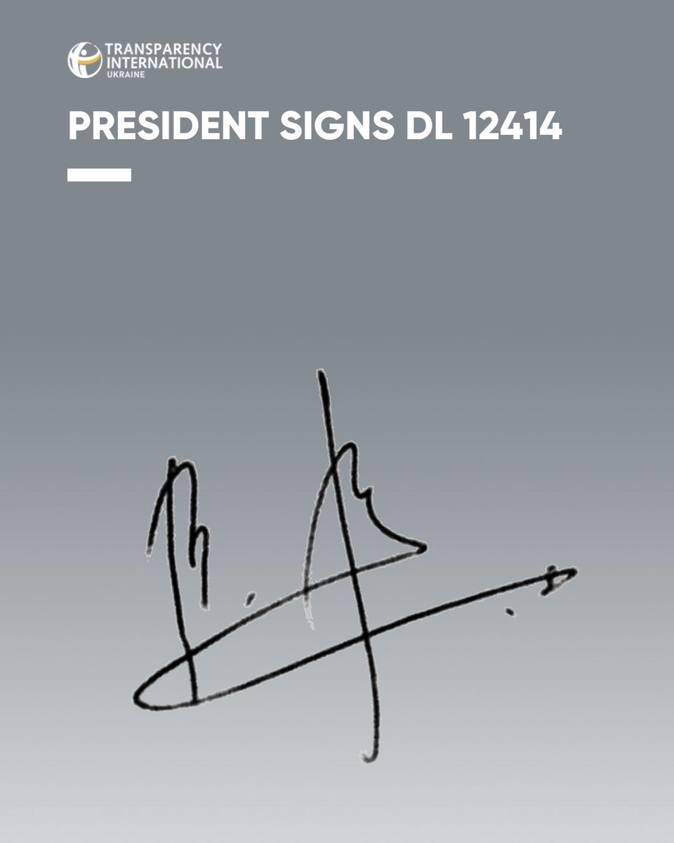 TransparencyUA's tweet image. ‼️The President signs DL 12414. This opens up the possibility of manual intervention in anti-corruption investigations, undermines the independence of the #NABU and #SAPO, & causes risks of political pressure in cases involving top officials.
@Zelenskyy and MPs are destroying a…
