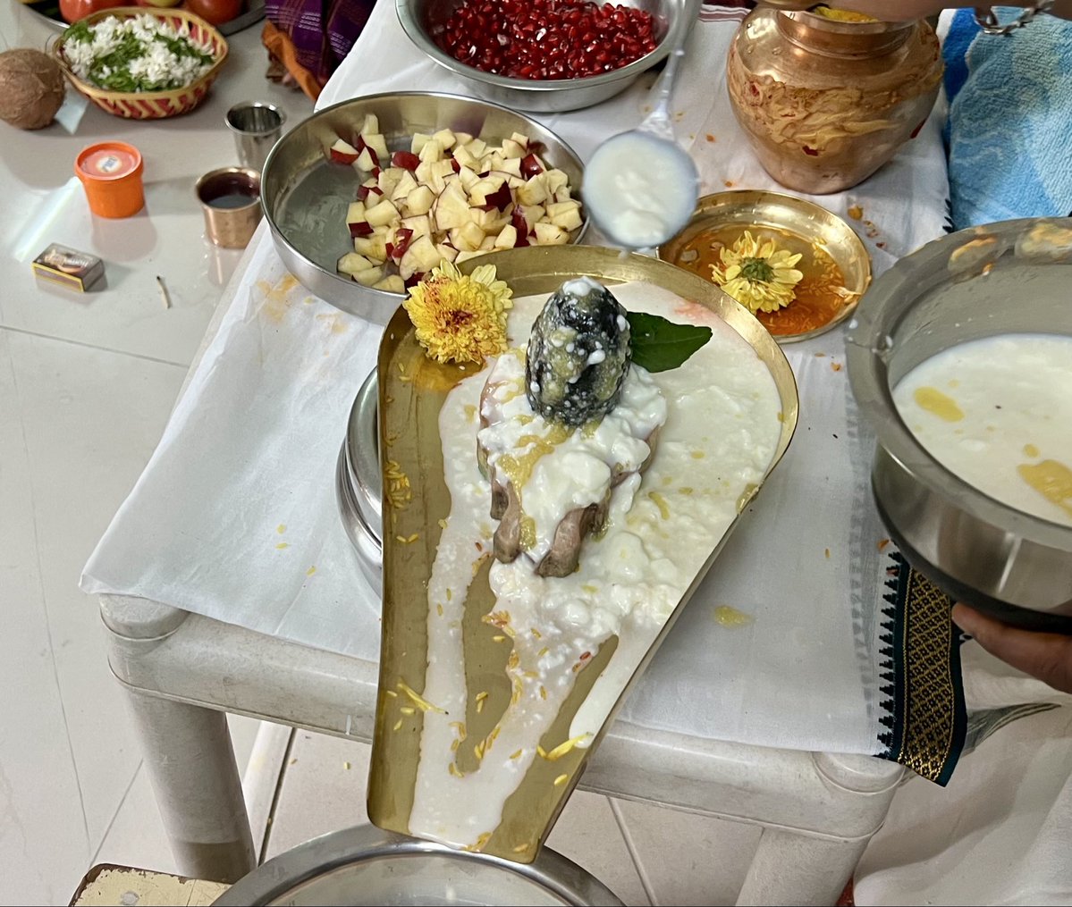 sivirpub's tweet image. On this auspicious day of Maasa Shivarathri coinciding with Ārdra Nakshatra..Rudrabhishekam of Shiv ji in progress at our place, with almost 35 residents of our locality chanting the Rudrpaat.. Om Namah Shivaya 🙏🏼