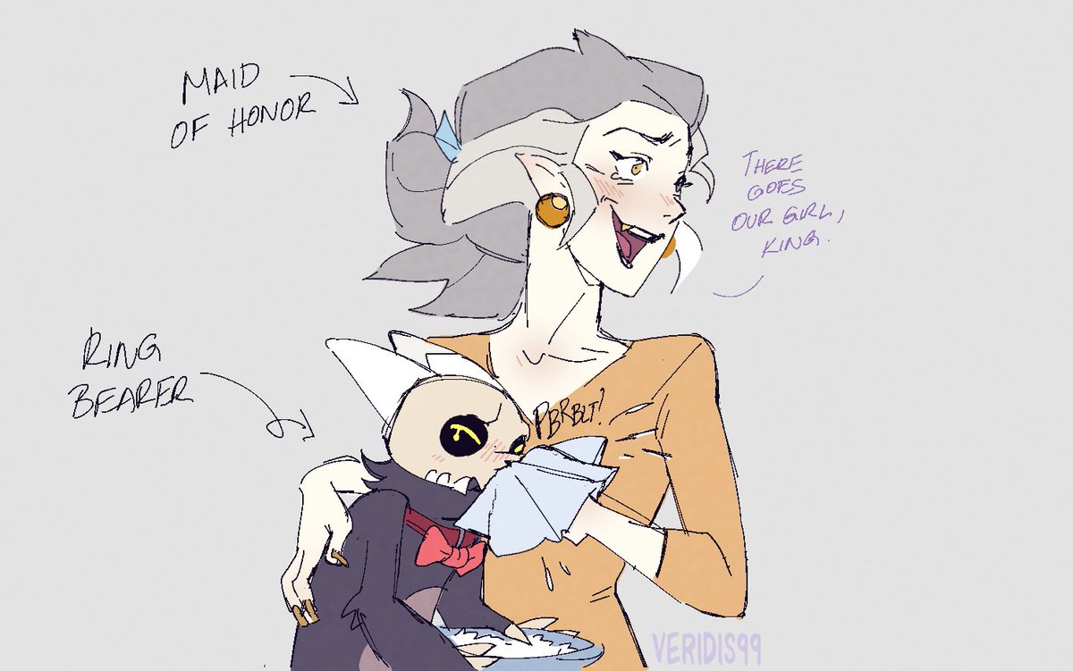 #LunterWeek2025 Day 5: Wedding

Got carried away with this one, but I loved every second. 🥹 

Enjoy this Lunter wedding piece! (ft. Eda and King sending off their favorite weirdo)