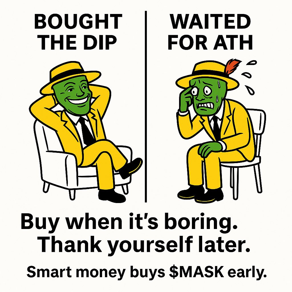 TheMaskCoinMASK's tweet image. 📉📈 BOUGHT THE DIP vs. WAITED FOR ATH

Smart money knows:
Buy when it’s boring. Thank yourself later.
$MASK is still early — but not for long.

🚨 CEX launch in 5 hours!

👉 CEX: ascendex.com/en/cashtrade-s…

👉 DEX: raydium.io/swap/?inputMin…

#TheMASKCoin #Solana #CEXlisting