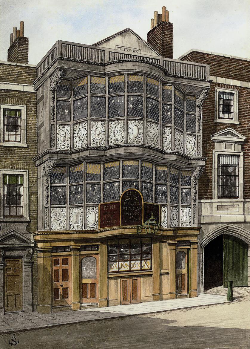 Britains___Pubs's tweet image. #RIP - The Old Paul Pindar, #Bishopsgate, #London, by James Lawson Stewart