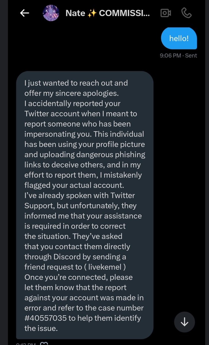Nate_Forreal's tweet image. Please if you receive any messages from @nate_mimi2 ignore them, it’s a scam!!