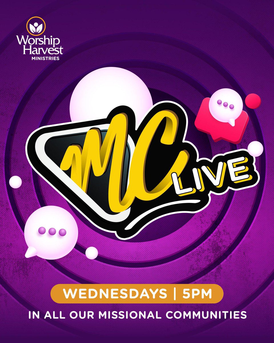 It's Wednesday💃🏻💃🏻💃🏻💃🏻💃🏻💃🏻 and there's MC LIVE at 5:30PM.  

There's a Missional Community near you that you can join. Invite your friends, workmates, and family.

 See you there
💃🏻💃🏻💃🏻💃🏻💃🏻💃🏻💃🏻💃🏻💃🏻